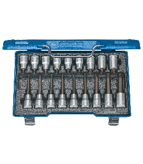 JUEGO DE VASOS DESTORNILLADORES 1/2"" 18 PZAS TORX T20-60 6138510 GEDORE